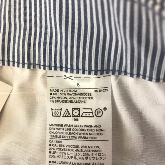 NWT Banana Republic Cord Striped Shorts - Picture 6 of 6